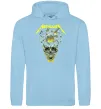 Мужская толстовка (худи) Metallica time skull Голубой фото