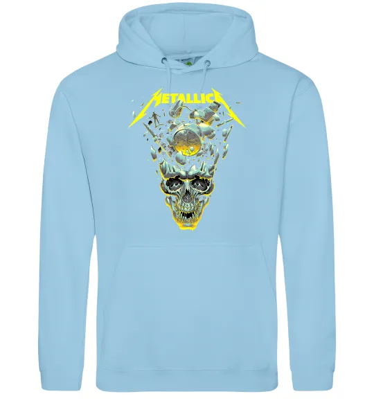 Жіноча толстовка (худі) Metallica time skull Блакитний фото