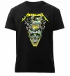 Мужская премиум футболка Metallica time skull Черный фото