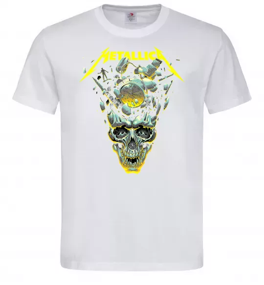 Чоловіча футболка Metallica time skull Білий фото