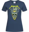 Жіноча футболка Metallica time skull Темно-синій Жіноча футболка Metallica time skull Темно-синій фото