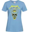 Жіноча футболка Metallica time skull Блакитний Жіноча футболка Metallica time skull Блакитний фото