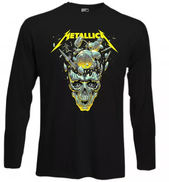 Лонгслив Metallica time skull Черный фото