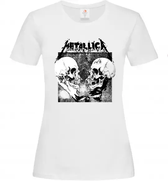 Жіноча футболка Metallica skulls Білий фото