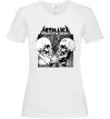 Жіноча футболка Metallica skulls Білий фото