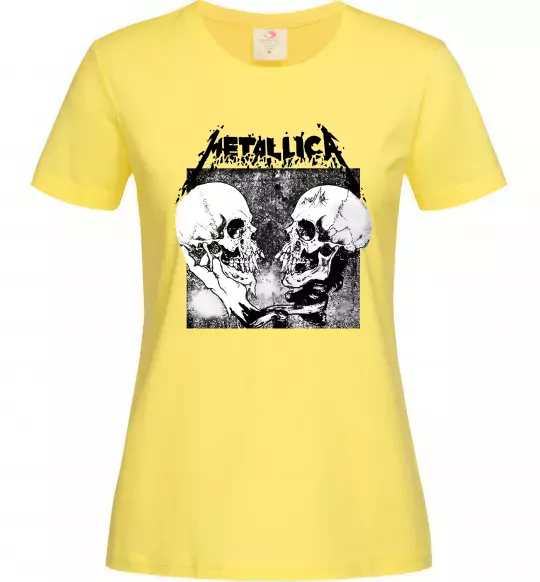 Жіноча футболка Metallica skulls Лимонний фото