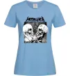 Жіноча футболка Metallica skulls Блакитний фото