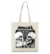 Эко-сумка Metallica skulls Бежевый фото