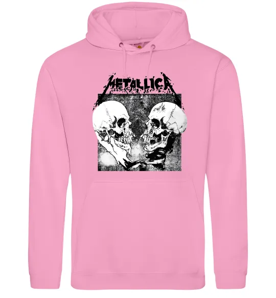 Мужская толстовка (худи) Metallica skulls Розовый фото