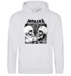 Мужская толстовка (худи) Metallica skulls Серый меланж фото