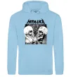 Мужская толстовка (худи) Metallica skulls Голубой фото