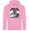 Женская толстовка (худи) Metallica skulls Розовый фото