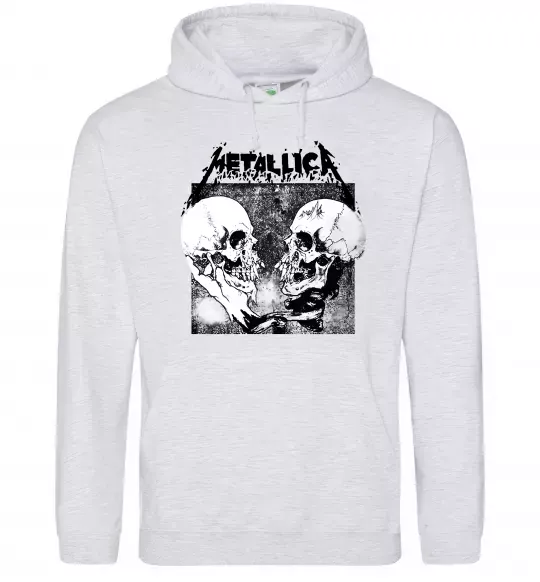 Женская толстовка (худи) Metallica skulls Серый меланж фото