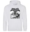 Женская толстовка (худи) Metallica skulls Серый меланж Женская толстовка (худи) Metallica skulls Серый меланж фото