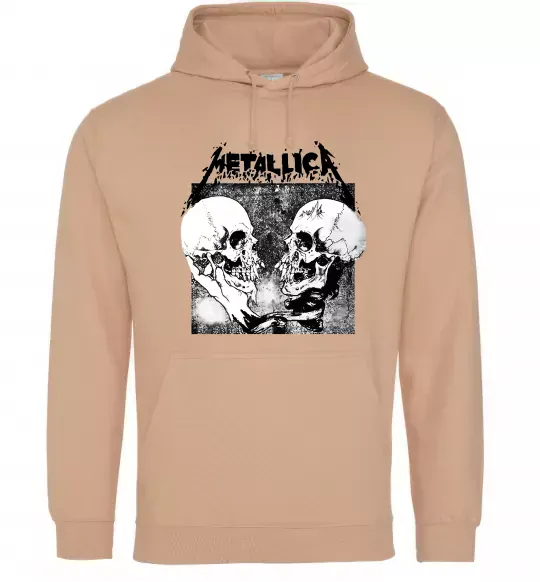 Женская толстовка (худи) Metallica skulls Песочный фото