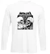 Лонгслів Metallica skulls Білий фото