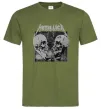 Мужская футболка Metallica skulls Оливковый фото