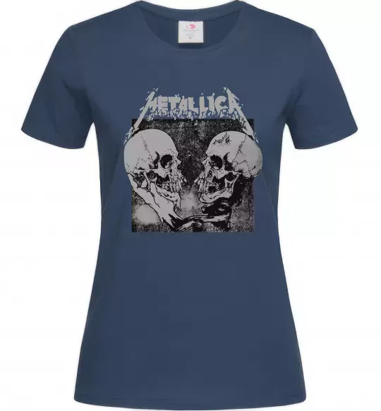 Жіноча футболка Metallica skulls Темно-синій фото