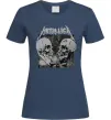 Жіноча футболка Metallica skulls Темно-синій фото