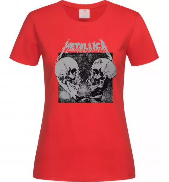 Жіноча футболка Metallica skulls Червоний фото