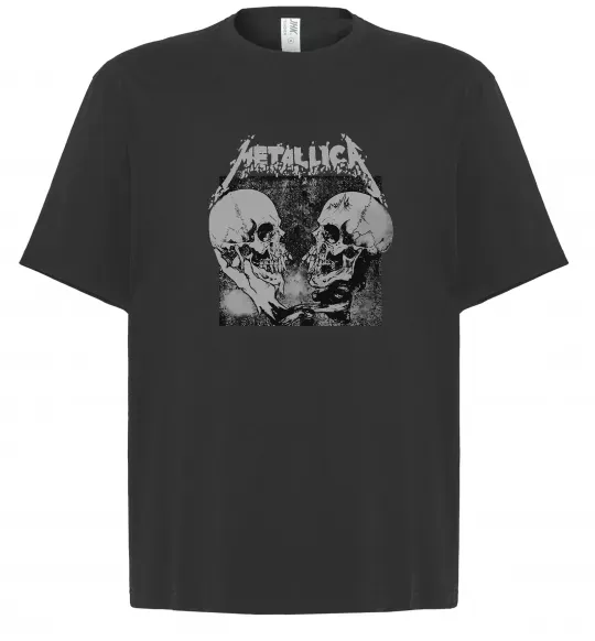 Футболка Оверсайз Metallica skulls Чорний фото