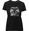 Женская премиум футболка Metallica skulls Черный фото