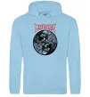Мужская толстовка (худи) Металіка череп в навушниках Голубой фото