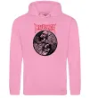 Женская толстовка (худи) Металіка череп в навушниках Розовый фото