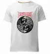Чоловіча преміум футболка Металіка череп в навушниках Білий фото