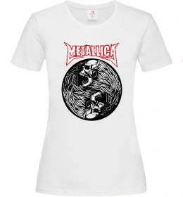 Жіноча футболка Металіка череп в навушниках Жіноча футболка Металіка череп в навушниках