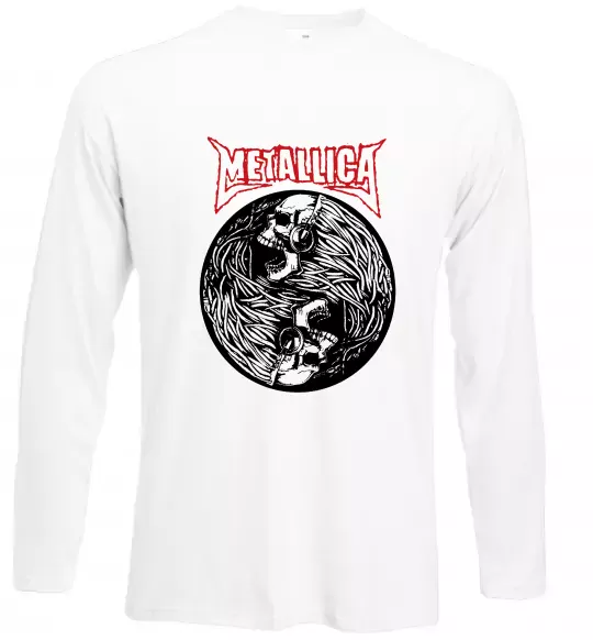 Лонгслив Металіка череп в навушниках Белый фото