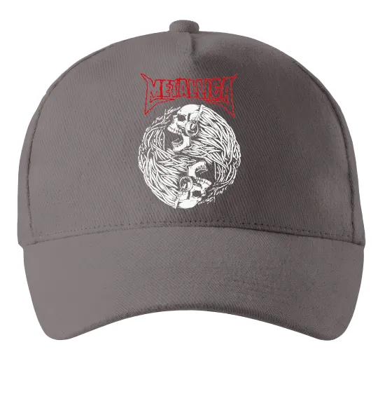 Кепка Металіка череп в навушниках Серый фото