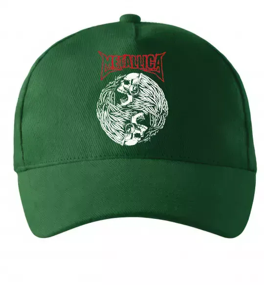 Кепка Металіка череп в навушниках Темно-зеленый фото