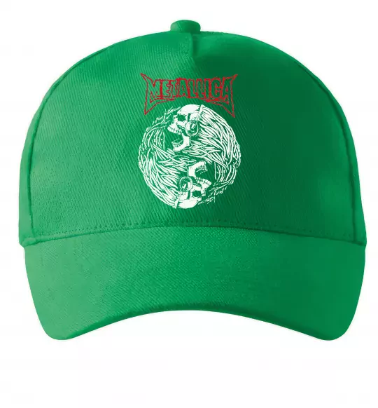 Кепка Металіка череп в навушниках Зеленый фото