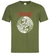 Чоловіча футболка Металіка череп в навушниках Оливковий фото
