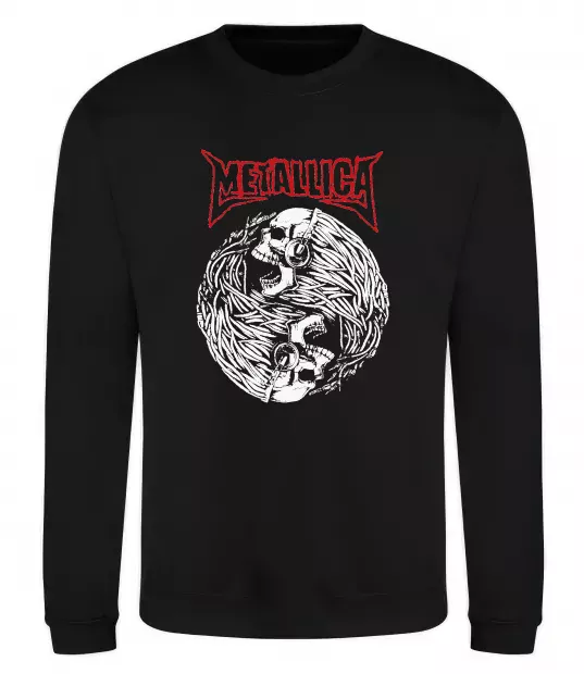 Свитшот Металіка череп в навушниках Черный фото