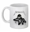 Чашка керамическая Metallica Skeleton Белый фото