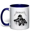 Чашка з кольоровою ручкою Metallica Skeleton Глибокий темно-синій фото