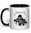Чашка з кольоровою ручкою Metallica Skeleton Чорний фото
