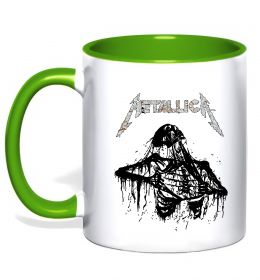 Чашка з кольоровою ручкою Metallica Skeleton