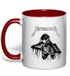 Чашка з кольоровою ручкою Metallica Skeleton Червоний фото