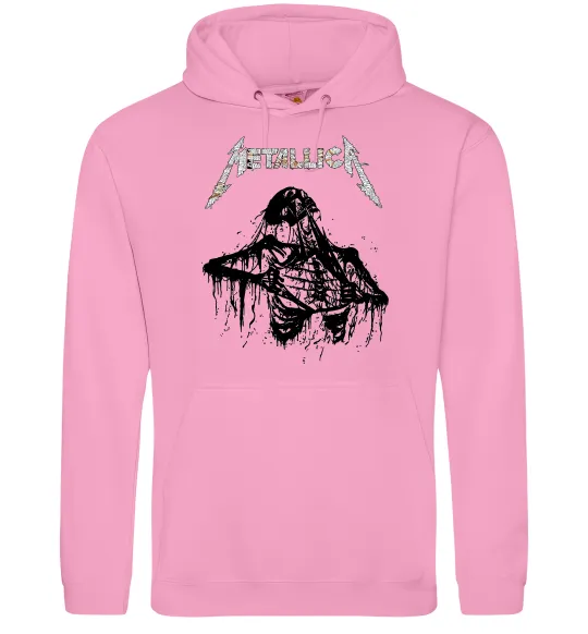 Женская толстовка (худи) Metallica Skeleton Розовый фото