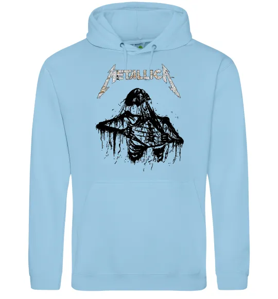 Женская толстовка (худи) Metallica Skeleton Голубой фото