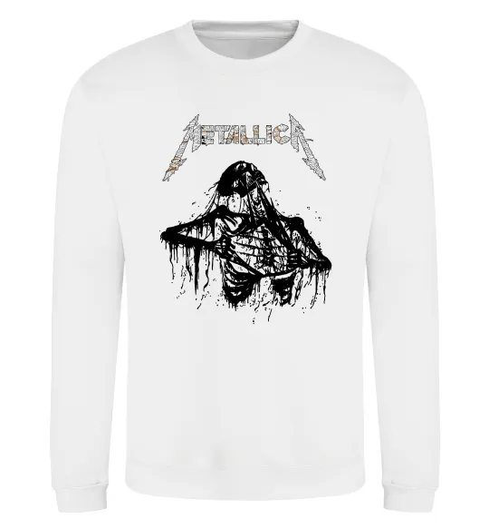 Світшот Metallica Skeleton Білий фото