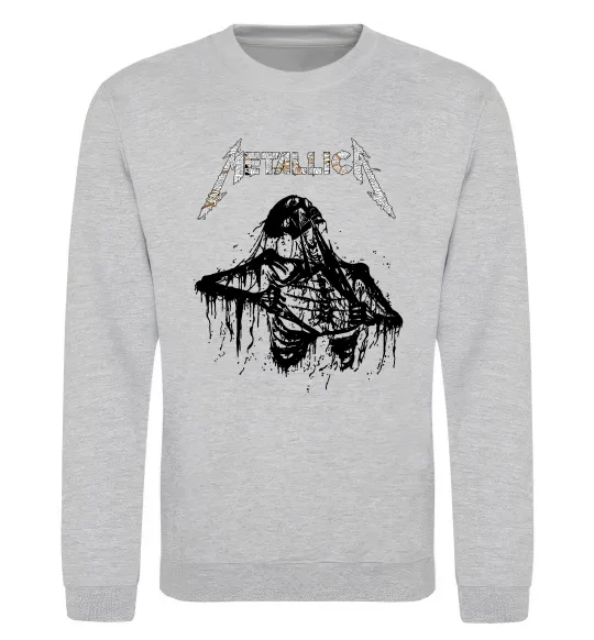 Світшот Metallica Skeleton Сірий меланж фото