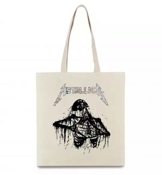 Эко-сумка Metallica Skeleton Бежевый фото