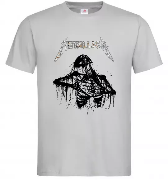 Мужская футболка Metallica Skeleton Серый фото