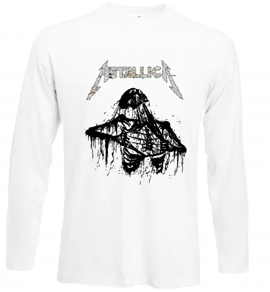 Лонгслів Metallica Skeleton Білий фото