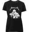 Женская премиум футболка Metallica Skeleton Черный фото