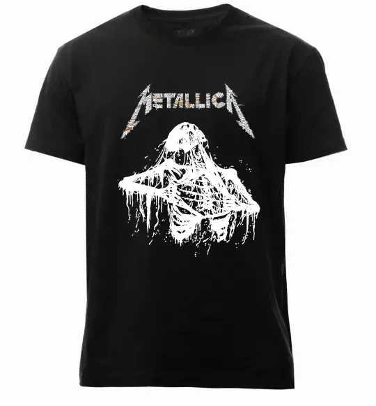Чоловіча преміум футболка Metallica Skeleton Чорний фото